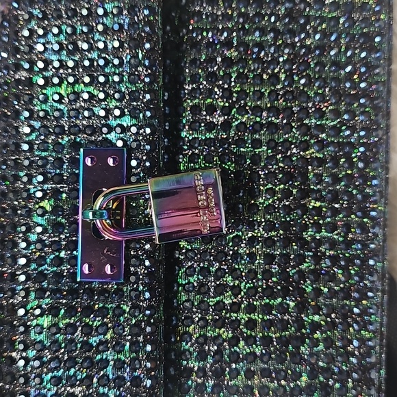 Kurt Geiger London The Mini Fabric Brixton Crystal Lock Bag Kurt Geiger Purse - Picture 4 of 17